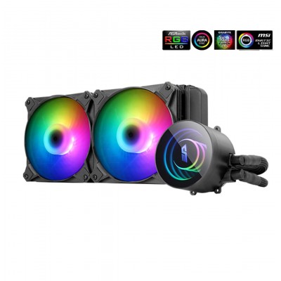 darkFlash DX240  ( Liquid Cooling Dual Fans / Support Intel and AMD CPU / ARGB Sync 5V )